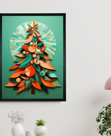 Dazzle Your Holiday: Premium Sowpeace Xmas Canvas Prints – Handcrafted Indian-Inspired Art for Elegant Festive Decor — alternate view