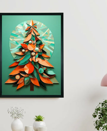 Dazzle Your Holiday: Premium Sowpeace Xmas Canvas Prints – Handcrafted Indian-Inspired Art for Elegant Festive Decor — alternate view
