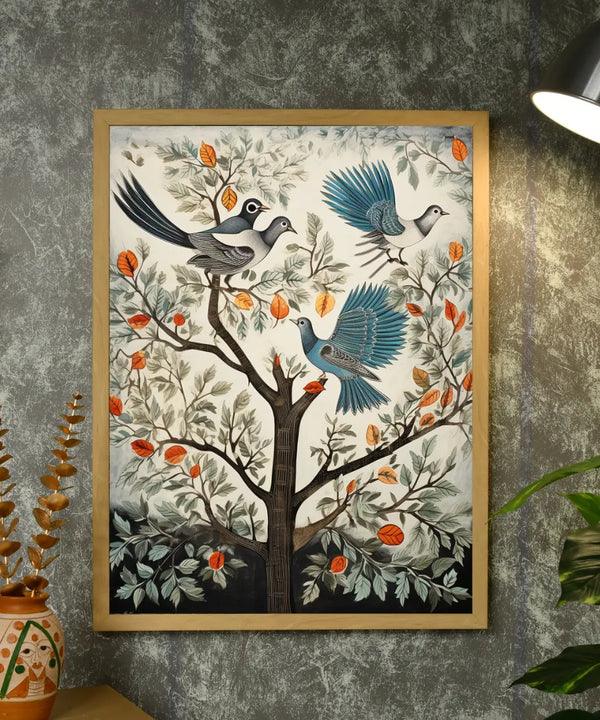 Four Feather Fantasies: Sowpeace Handcrafted Canvas Prints – Premium Indian-Inspired Art for Elegant and Artistic Interiors — image 4