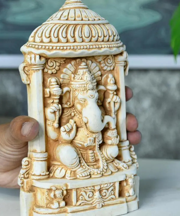 Sowpeace White Ganesh Terracotta Tabletop Art Decor — image 2