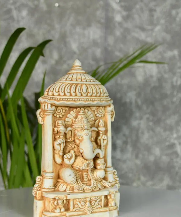 Sowpeace White Ganesh Terracotta Tabletop Art Decor — image 5