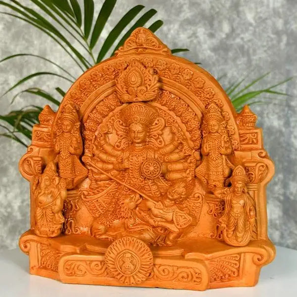 Sowpeace Terracotta Large Durga: Artisan Tabletop Decor — image 6