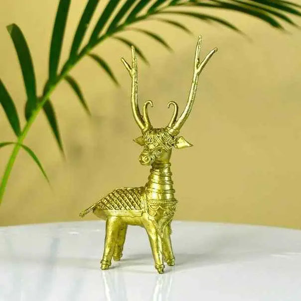 Dhokra Deer Brass Tabletop — image 5