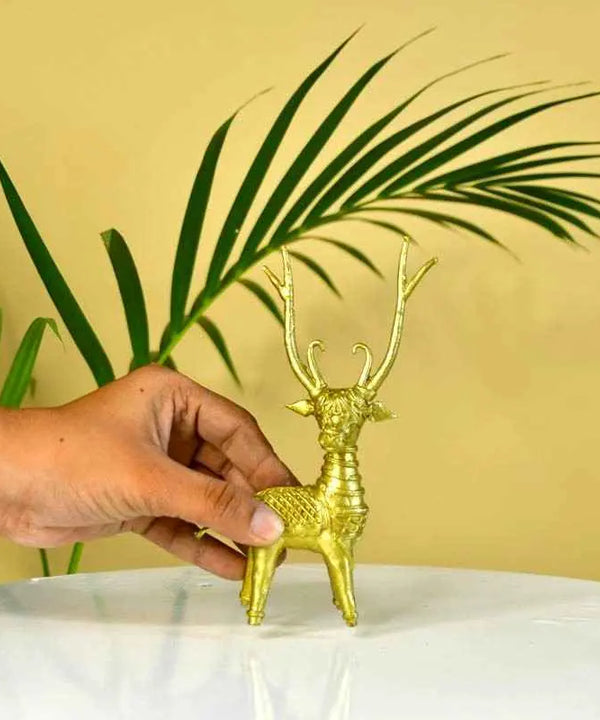 Dhokra Deer Brass Tabletop — image 6
