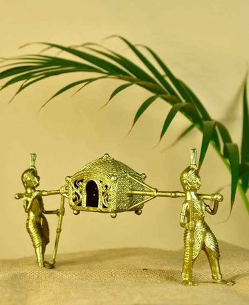 Dokra Palki: Brass Tabletop Elegance Decor — alternate view