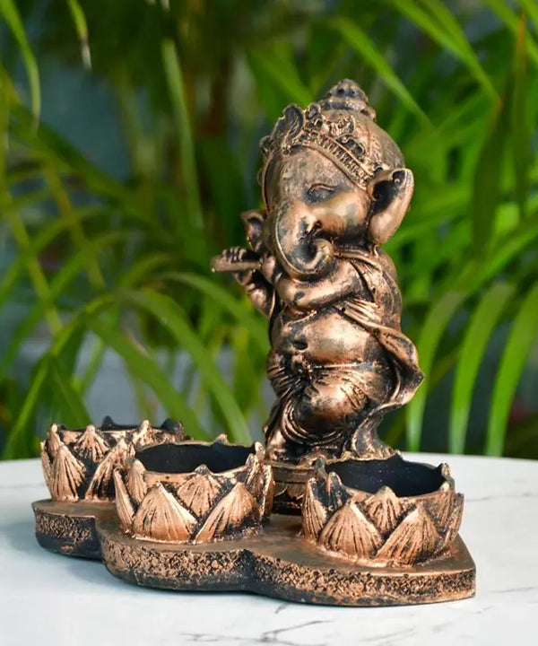 Ganesh Resin Candle Holder by Sowpeace - Artisan Home Decor & Showpiece — image 2
