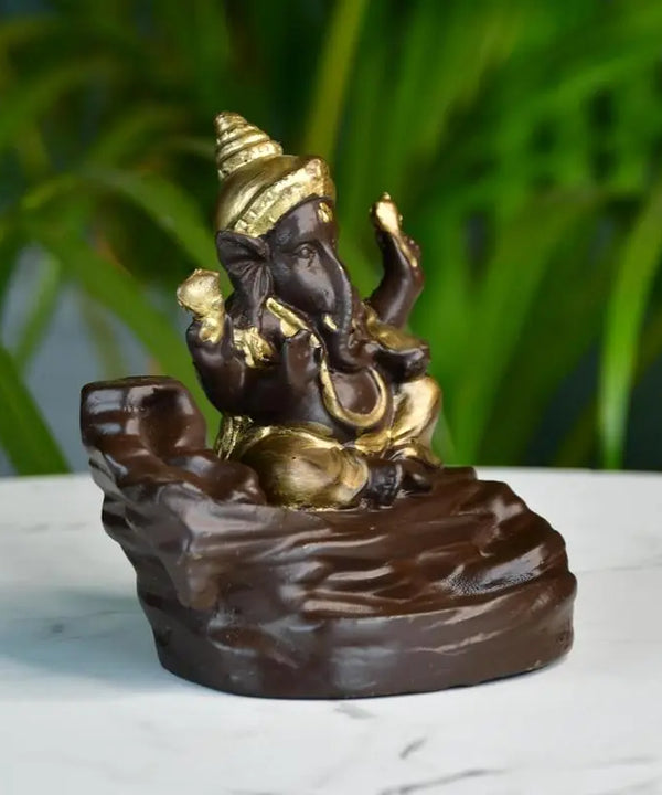 Golden Ganesh Resin Tabletop Decor by Sowpeace - Unique Home Showpiece — image 5