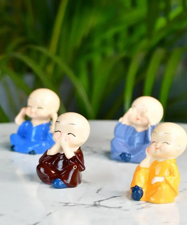 Sowpeace Resin Mini Monk Set of 4 — main view