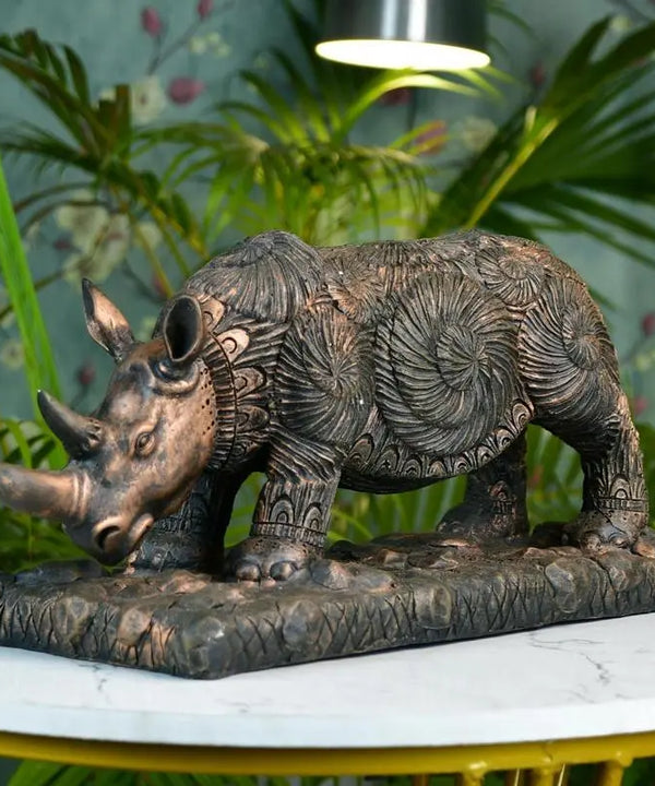 Sowpeace Resin Rhino Decor — main view