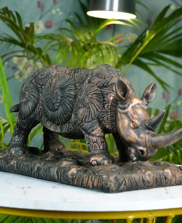 Sowpeace Resin Rhino Decor — alternate view