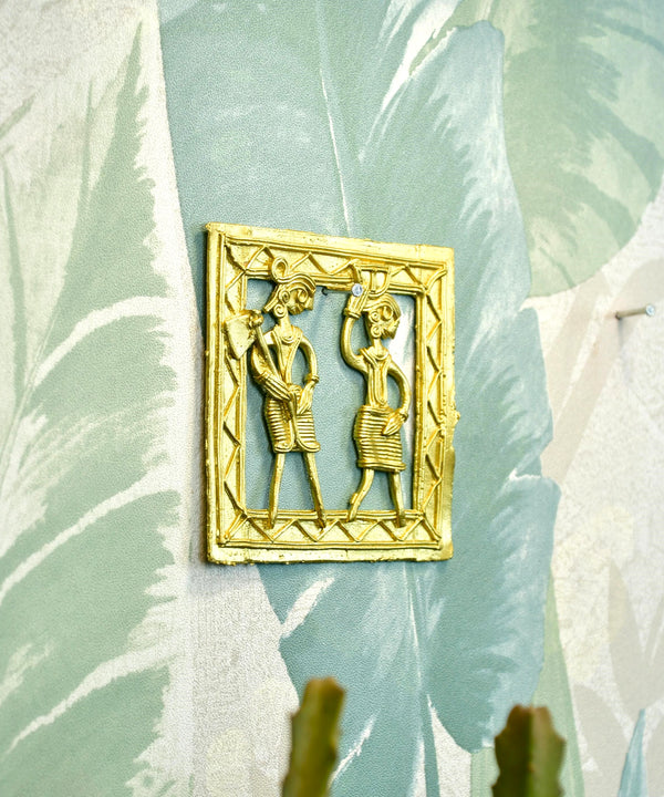 Dokra Squareplate: Artisan Brass Tabletop Elegance — image 5