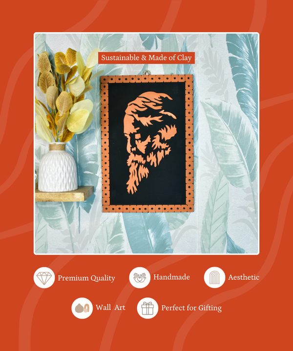 Terracotta Rabindranath Wall Art: Artisan Home Delight — image 3