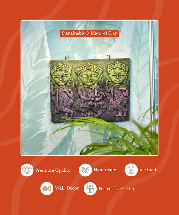 Abstract Terracotta Jamini Roy Wall Art: Artisan Home Decor — image 3
