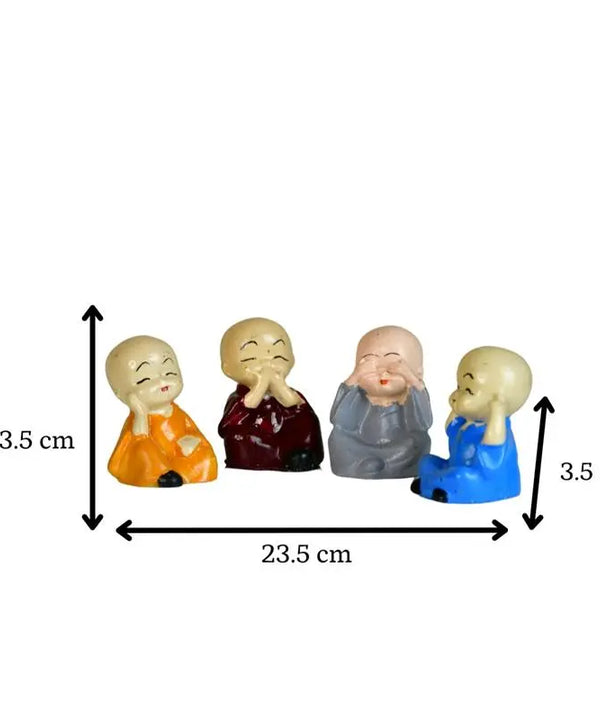 Sowpeace Resin Mini Monk Set of 4 — image 4