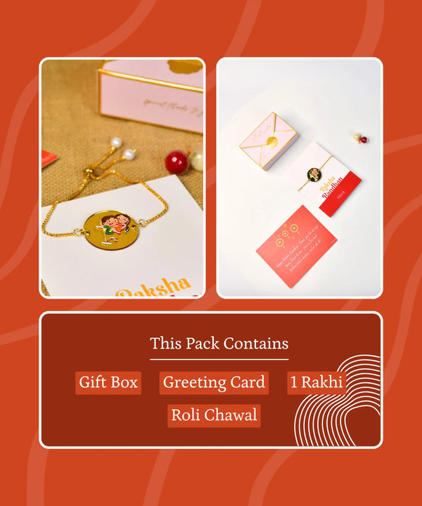 Sowpeace Exquisite Bhai Behen Rakhi Pack of 1 with Roli Chawal and Greeting card combo for Raksha Bandhan and Gifting — image 8