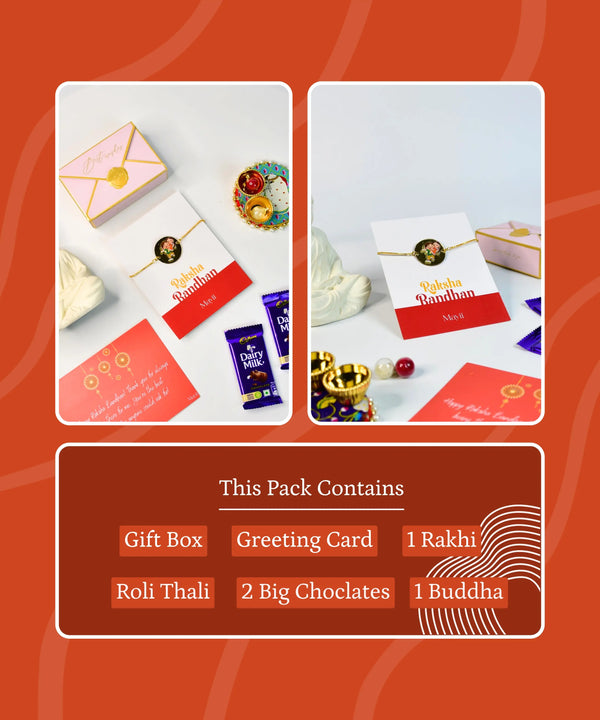 Sowpeace Exquisite Bhai Behen Rakhi Pack of 1 with Roli Chawal and Greeting card combo for Raksha Bandhan and Gifting — image 11