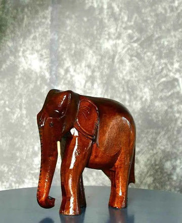 Sowpeace Wooden Elephant: Artisan Tabletop Decor Masterpiece — alternate view