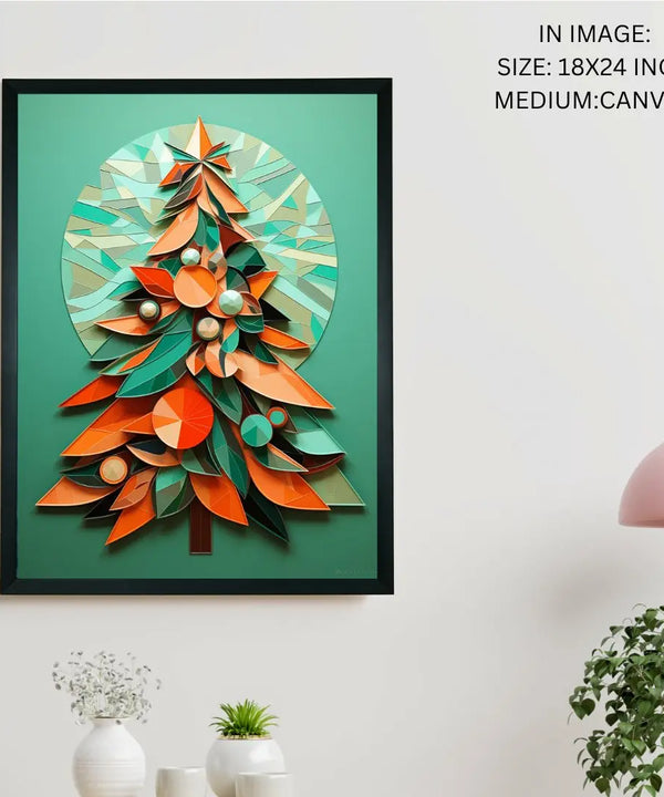 Dazzle Your Holiday: Premium Sowpeace Xmas Canvas Prints – Handcrafted Indian-Inspired Art for Elegant Festive Decor — image 5