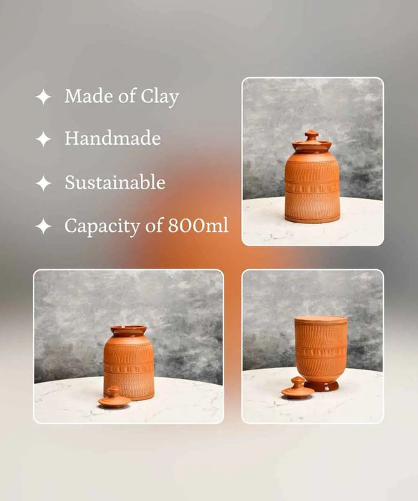 Artisan Terracotta Jar: Stylish Home & Kitchen Storage — image 3