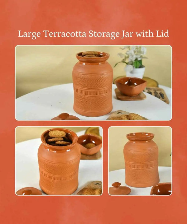 Artisan Terracotta Jar: Stylish Home & Kitchen Storage — image 4