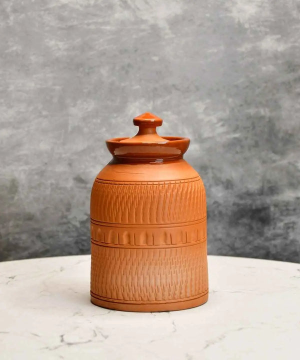 Artisan Terracotta Jar: Stylish Home & Kitchen Storage — main view