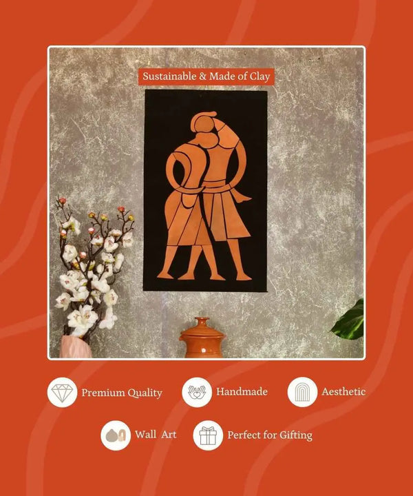 Artisan Terracotta Tribal Family Wall Art: Home Decor — image 3