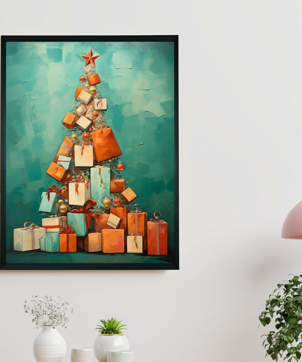 Merry & Bright: Premium Sowpeace Xmas Canvas Wall Prints – Handcrafted Indian-Inspired Art for Elegant Festive Decor — image 2