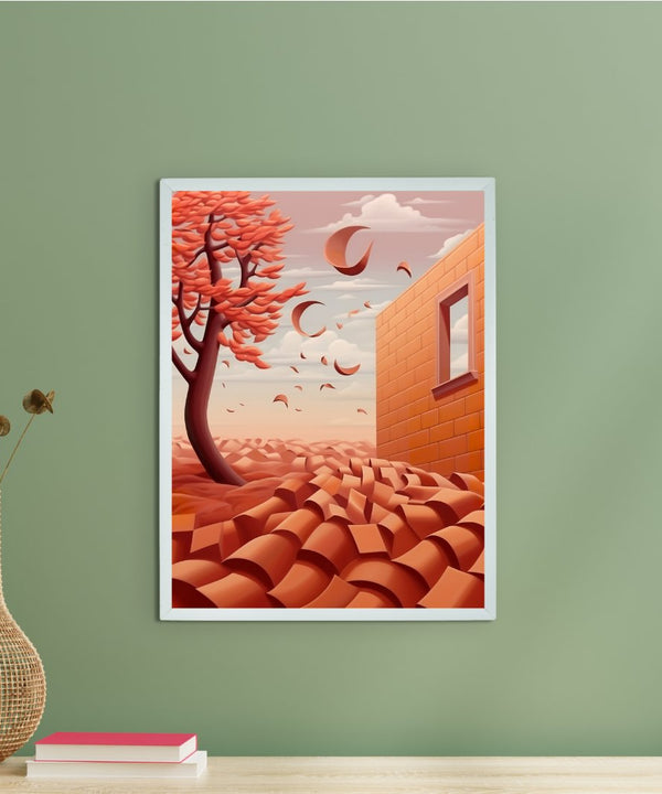Sowpeace's Handcrafted 3D Autumn Windy Days Art – Premium Indian-Inspired Canvas Print for Stylish Home Decor — main view