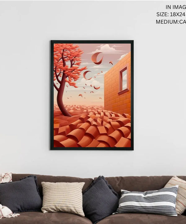 Sowpeace's Handcrafted 3D Autumn Windy Days Art – Premium Indian-Inspired Canvas Print for Stylish Home Decor — image 5