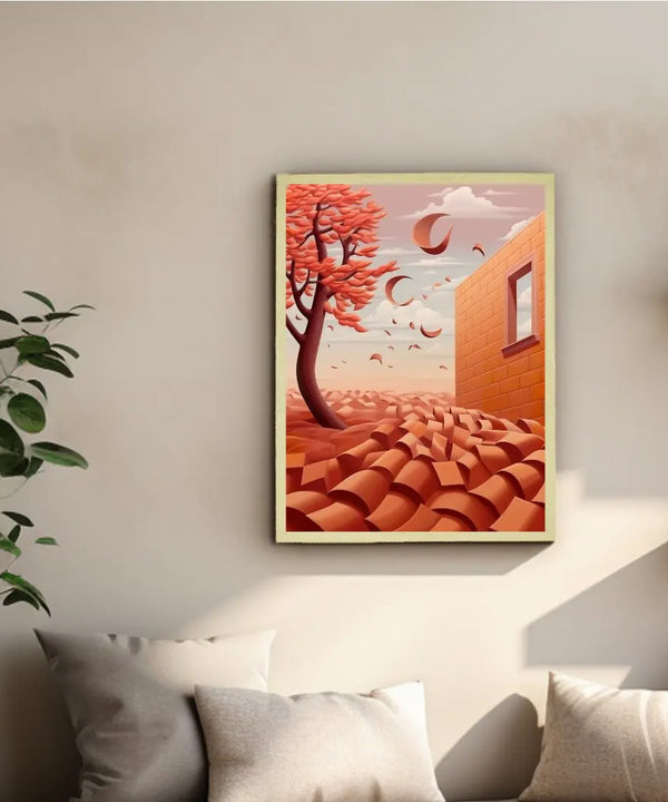Sowpeace's Handcrafted 3D Autumn Windy Days Art – Premium Indian-Inspired Canvas Print for Stylish Home Decor — image 4