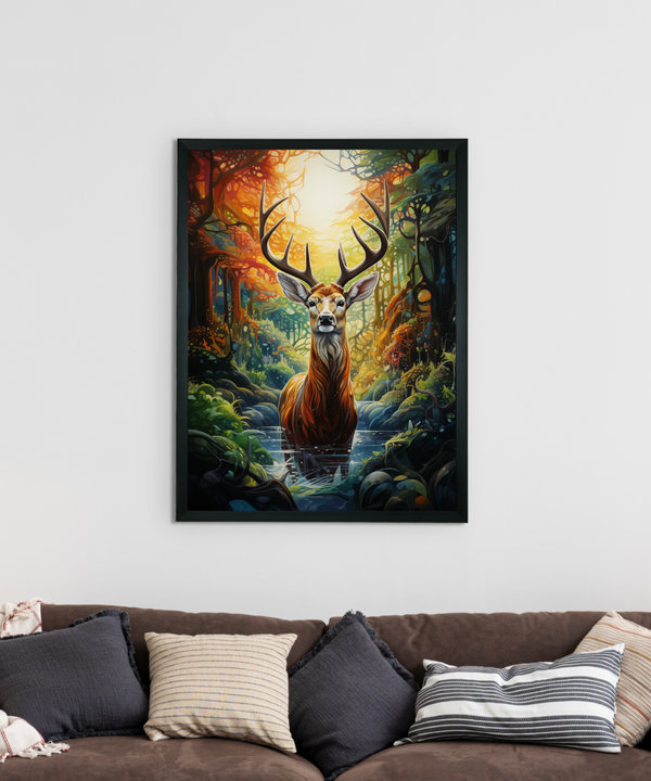 Sowpeace Harmony: Find Your Handcrafted Abstract 12 Singha – Premium Indian-Inspired Canvas Art for Elegant Home Decoration — image 2