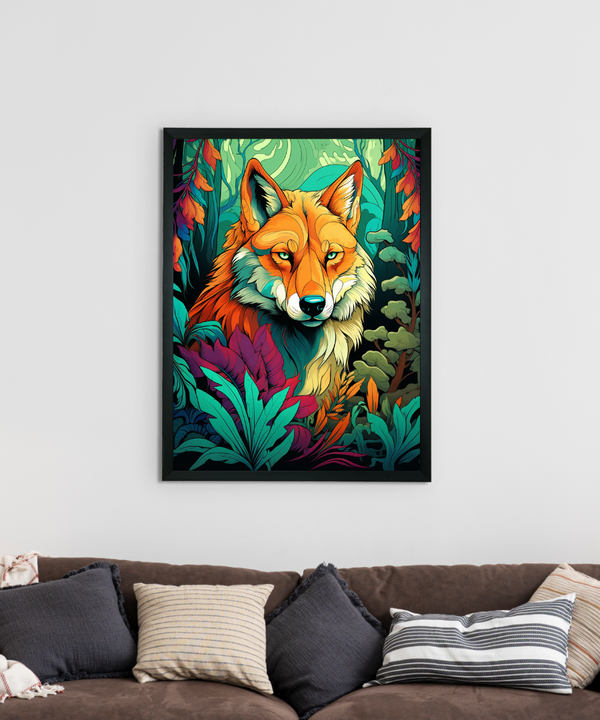 Sowpeace Harmony: Find Your Handcrafted Abstract Wolf – Premium Indian-Inspired Canvas Art for Contemporary Home Decoration — image 2