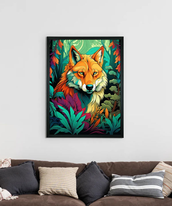 Sowpeace Harmony: Find Your Handcrafted Abstract Wolf – Premium Indian-Inspired Canvas Art for Contemporary Home Decoration — image 2
