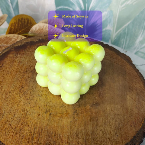 Bubble Neon Soywax Candle – Vegan, Hand-Poured, Long-Lasting Decorative Gift