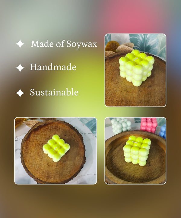Bubble Neon Soywax Candle – Vegan, Hand-Poured, Long-Lasting Decorative Gift — image 4