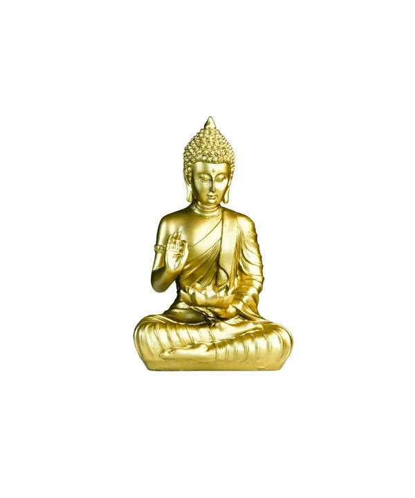 Buddha Figurine with Lotus | Sowpeace Indian Home Decor - Unique Artisan Craft — image 7