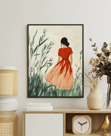 Chitran Maiden in Red Harmony — alternate view
