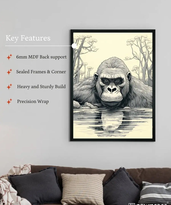 Connect with Nature: Sowpeace Handcrafted Jungle Wall Art – Premium Indian-Inspired Canvas Print for Stylish Interiors — image 6