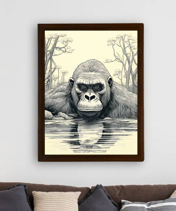 Connect with Nature: Sowpeace Handcrafted Jungle Wall Art – Premium Indian-Inspired Canvas Print for Stylish Interiors — image 2
