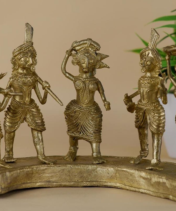 Dhokra Farmers: Large Brass Tabletop Decor — image 5