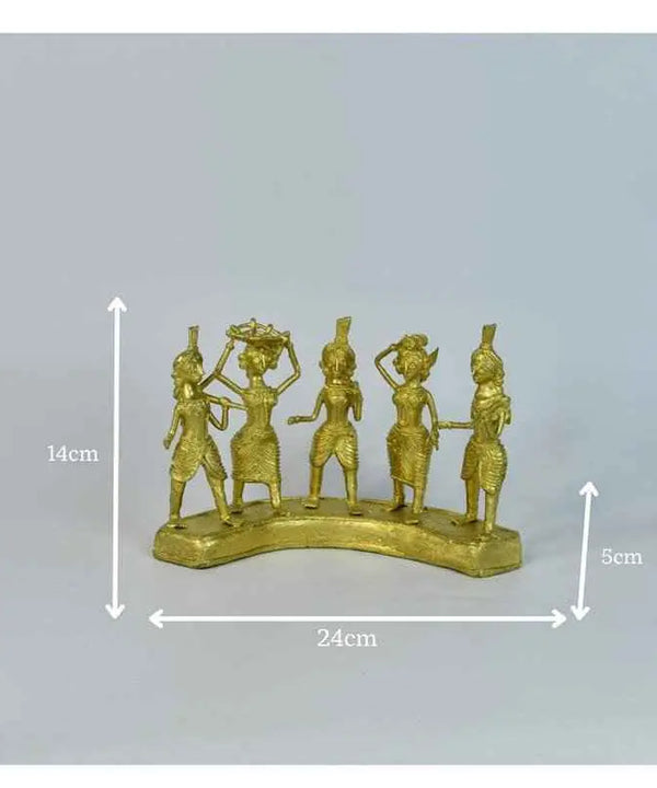 Dhokra Farmers: Large Brass Tabletop Decor — image 7