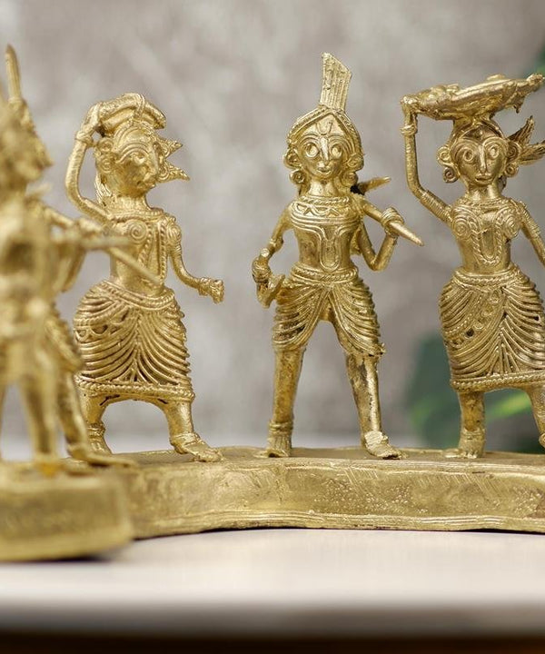 Dhokra Farmers: Large Brass Tabletop Decor — image 3