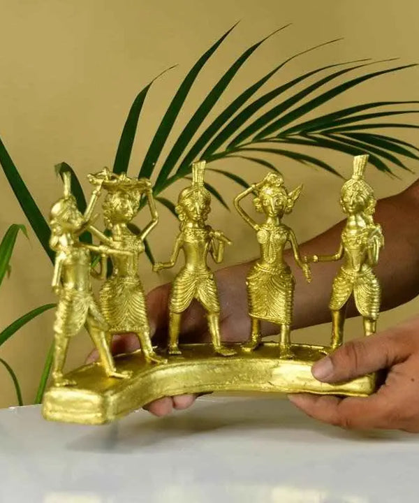 Dhokra Farmers: Large Brass Tabletop Decor — image 2