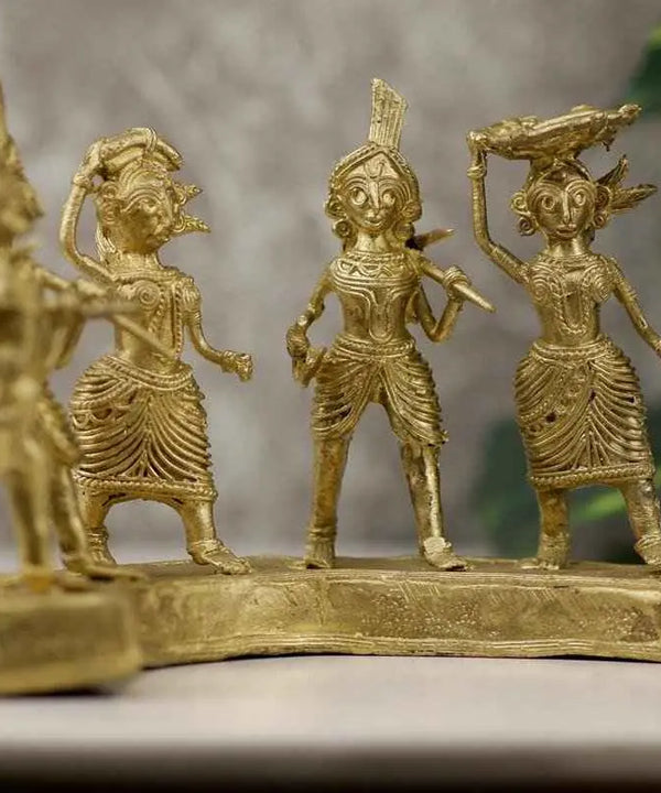 Dhokra Farmers: Large Brass Tabletop Decor — image 4