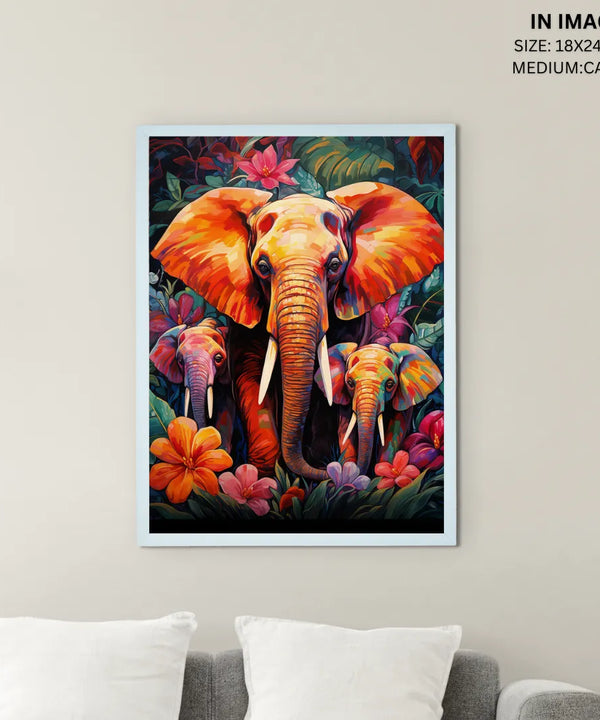 Sowpeace Harmony: Find Your Handcrafted Abstract Elephant – Premium Indian-Inspired Canvas Art for Elegant Home Decor — image 5