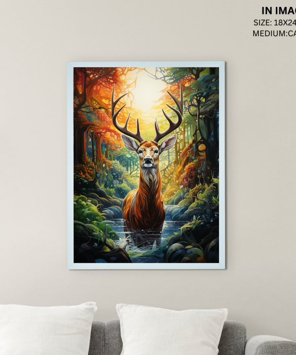 Sowpeace Harmony: Find Your Handcrafted Abstract 12 Singha – Premium Indian-Inspired Canvas Art for Elegant Home Decoration — image 5