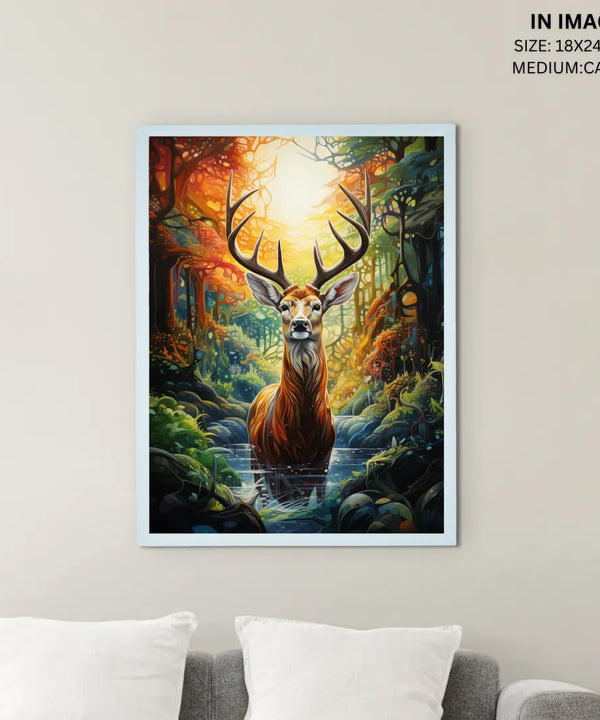 Sowpeace Harmony: Find Your Handcrafted Abstract 12 Singha – Premium Indian-Inspired Canvas Art for Elegant Home Decoration — image 5