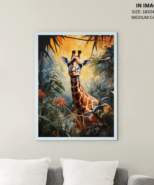 Sowpeace Harmony: Find Your Handcrafted Abstract Giraffe – Premium Indian-Inspired Canvas Art for Modern Home Decor — image 5