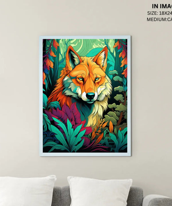 Sowpeace Harmony: Find Your Handcrafted Abstract Wolf – Premium Indian-Inspired Canvas Art for Contemporary Home Decoration — image 5
