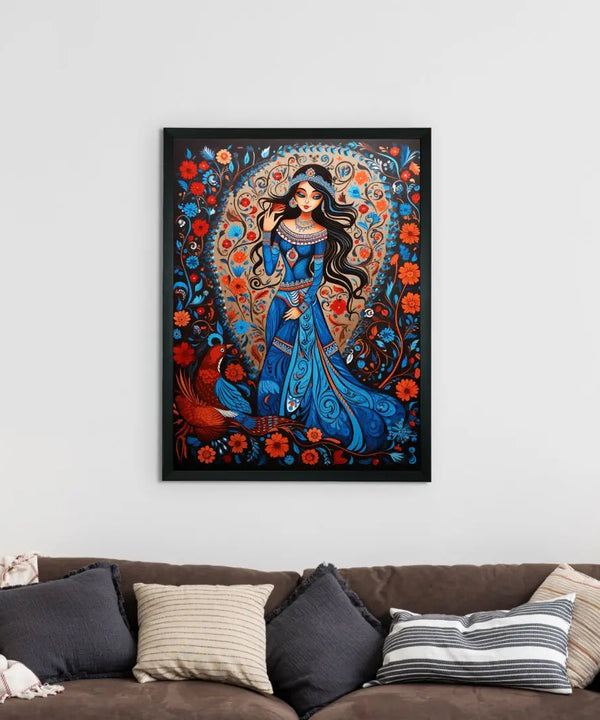 Discover Inner Peace: Sowpeace Handcrafted Flower Aura Art – Premium Indian-Inspired Canvas Print for Elegant Home Decor — image 2